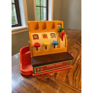 Vintage Fisher-Price Ch Register 1974 Classic Toy Multicolor Plastic Working